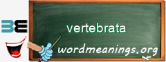 WordMeaning blackboard for vertebrata